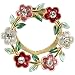 Daisy Ring Crystal Brooch Pin - Pink