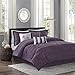 Madison Park Hampton 7 Piece Comforter Set, Queen, Plum