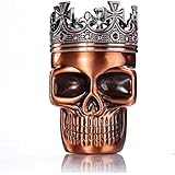 LIHAO Herb Spice Coffee Grinder Crown Skull - Red Bronze