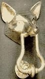 IMAGE OF Mayer Mill Brass Smooth Fox Head Door Knocker