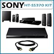 Sony HT-SS370 5.1-channel Blu-ray Disc HD Audio Surround Sound Home Theater System with Sony BDP-S470 3D-ready Blu-Ray Disc Player