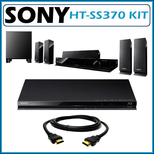 Sony HT-SS370 5.1-channel Blu-ray Disc HD Audio Surround Sound Home Theater System with Sony BDP-S470 3D-ready Blu-Ray Disc Player