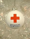 American Red Cross Glass Ball Christmas Ornament 3.25