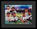 New York Yankees 2007 (Johnny Damon, Mariano Rivera, Hideki Matsui, Joe Torre, Derek Jeter, Robinson Cano, Alex Rodriguez) Gold Wood-Mounted Sports Poster Print - 24