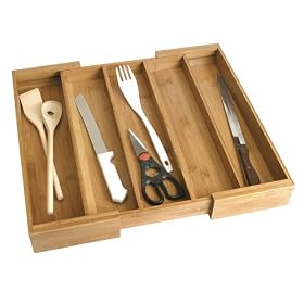 Lipper International Expandable Bamboo Utensil Holder by Lipper