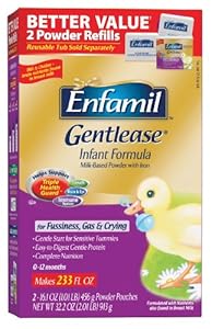 Enfamil Gentlease Infant Formula Milk-Based Powder with Iron, Refill Box, 32.2 Ounce