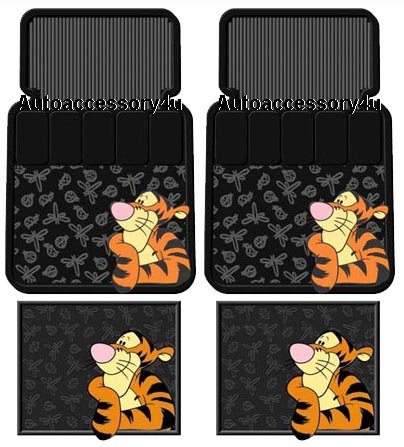 Tigger Face 4 Pc Floor Mats Set