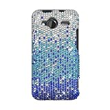 Waterfall Blue With Full Rhinestones Hard Protector Case Cover For HTC EVO  ....
