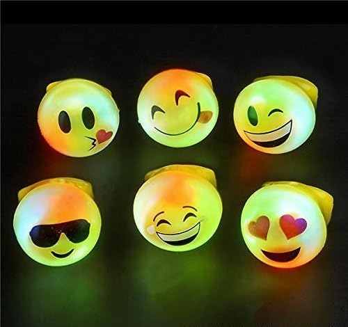 24 Bright Flashing Emoji LED Rings by RIN