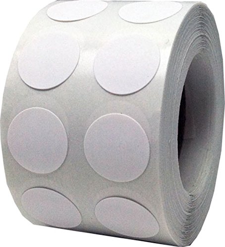 InStockLabels Color Coding Dot Labels 1/2 Inch 1,000 Adhesive Stickers, White