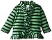 Zutano Baby Girls' Primary Stripe Ruffle Cardigan Sweater