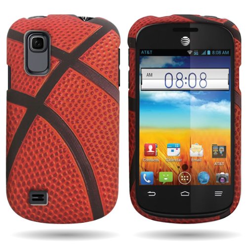 CoverON® Hard Slim Design Case for ZTE Prelude / Avail 2 - with Cover Removal Pry Tool - Brown Black Basketball
