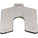 Stainless Steel Slotted Shim, 0.100" x 2" x 2" (Pack of 5)