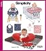 Simplicity 4225 Sew Pattern BABY ACCESSORIES Pillow Cover, Quilt, Bunny, Seat, Doll, Bib, Carrot