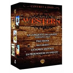 Coffret Western - La conqu�te de l'Ouest + Pale Rider + Rio Bravo + La horde sauvage + La prisonni�re du d�sert