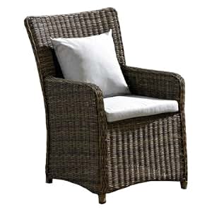 Amazon.de: Gartenmöbel Rattan Sessel "Kairo" mit Armlehne ...