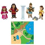 Samson& Delilah/David& Goliath Figurines and Play Mat Set