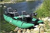 Creek Company 1624 Outdoor Discovery Craft - 3 Person Pontoon Boat - Green