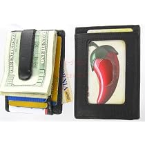 909 Men's Cow Hide Leather Money Clip Card Holder