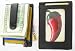909 Men's Cow Hide Leather Money Clip Card Holder