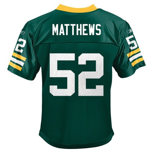 NEW Clay Matthews Green Bay Packers Reebok Youth Jersey Size M 10-12 Medium Kids