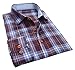 XQS Mens Point Collar Flannel Button Down Shirts Of Various Colors