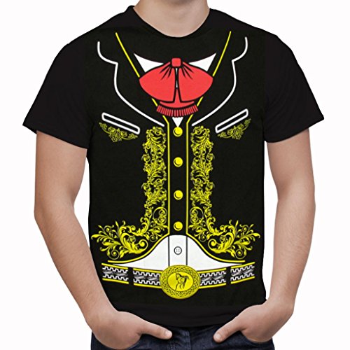 Viva Mexico Youth Teen Kids Mexican Mariachi T-Shirt Medium Black