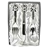 Silver Plated Teddy Cutlery Set - Lovely Gift for New Baby, Christening or Baptism