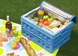 Folding picnic crate and cool bag