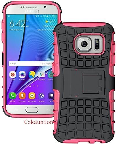S7 Edge case,Samsung Galaxy S7 Edge case,CUN*NEW shockproof Tough Rugged Dual-Layer Case with Built-in Kisckstand Heavy Duty Rugged Dual Layer Case with kickstand (Rose)