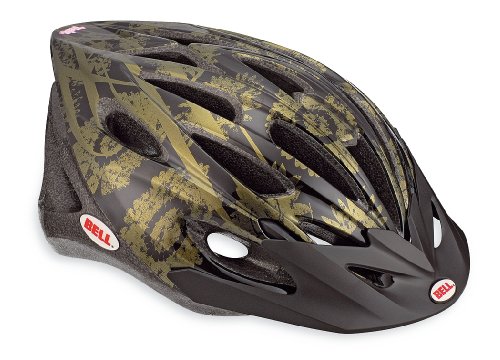 Bell Vela Bike Helmet, Black/Gold Flowers On Sale