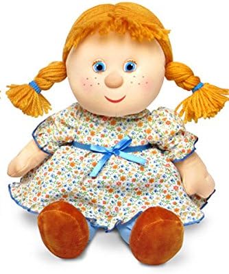 Soft Russian Speaking Doll in a blue dress Marusya