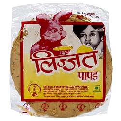 Lijjat Papad, Green Chillies, 7.06-Ounce Pack (Pack of 20)