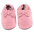 Baby Simple Bow Slip-On Leather Shoes - Pink