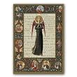 Gregorian Chant with Angel - 5" x 7" Vellum Overlay Christmas Greeting Card
