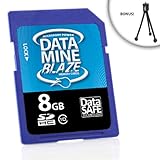 Blazing High-Speed Class 10 DataMINE 8GB SDHC Flash Memory Card for PlayTou ....