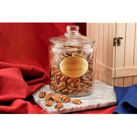 Mammoth Pecans (2.25 Pound Glass Jar) (Salted)