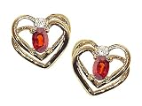 0.54 cts Genuine Garnet Earrings - 14kt White or Yellow Gold LIFETIME WARRANTEE