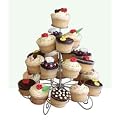 Andrew James Premium 4 Tier Cup Cake Stand Holds 23 Cups Cakes