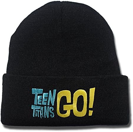 DINGZHAN Teen Titans Go! Logo Beanie Fashion Unisex Embroidery Beanies Skullies Knitted Hats Skull Caps