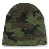 New Plain Cuffless Army Camo Beanie