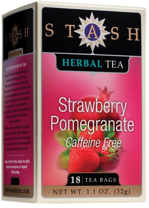 Stash Tea Strawberry Pomegranate Red Tea, 18 Count Tea Bags in Foil (Pack of 6