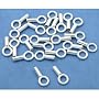 Sterling Silver Cord End/1.5mm X 5mm Crimp Beads W/ Loop (10)