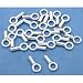 Sterling Silver Cord End/1.5mm X 5mm Crimp Beads W/ Loop (10)