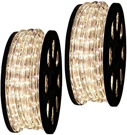 (Ship from USA) NEW 100' Warm White Color 1/2" Tube LED Rope Light 2-Wire Party Outdoor Lighting /ITEM NO#E8FH4F85458330