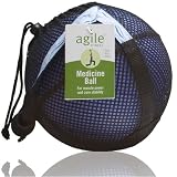  : 6LB Blue Medicine Ball in Black Mesh Carry Sack