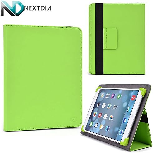 Amazon Kindle DX Folio Case Cover Stand with Soft Grip Clips - Universal Style fits Most 8" Devices | Lime Pop Green