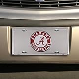 Alabama Crimson Tide Silver Super Stock Metal License Plate