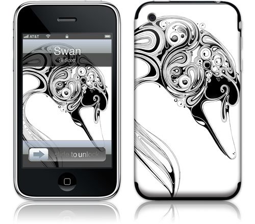 Apple Iphone 3g Premium Vinyl Skin - Swan (ge...
