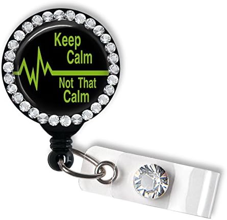 Cardiac Care Nurse Badge Holder Reel; Heart Beat Rhythm Nursing Retractable Badge Reel